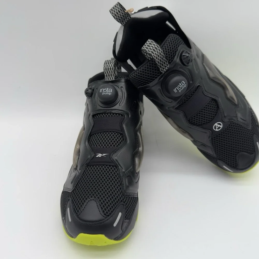 Reebok INSTAPUMP FURY 94 Running Shoes Men's Size 6.5‎ Blk/Gry/Lme